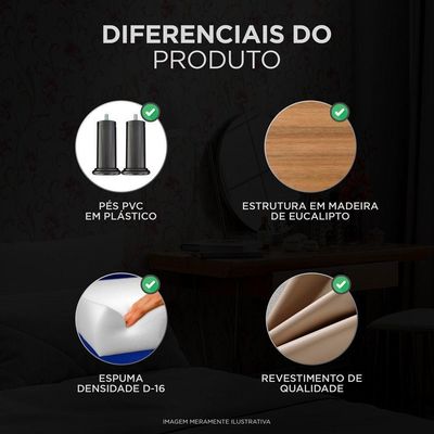 Cabeceira Cama Box Solteiro Dublin 90cm Linho Preto - Abmaza