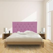 Cabeceira Cama Box Solteiro 90 Cm Geovana Suede Rosê E Frame