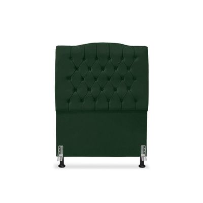 Cabeceira De Cama Box Solteiro 90 Cm Dunas - Veludo Verde.