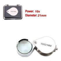 20 Mini Lupa 10X 21Mm Inox Relojoeiro Joalheiro Gota De Mão