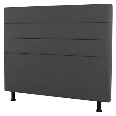 Cabeceira Cama Box Casal Queen Size Malik 160cm Suede Cinza Escuro - Abmaza