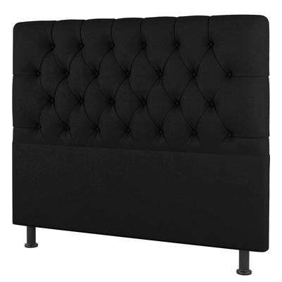 Cabeceira Cama Box Casal Nice 140cm Sintético Preto - Abmaza