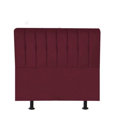 Cabeceira Estofada Kiara 100cm Solteiro Box Quarto Suede Bordô - Gat Magazine