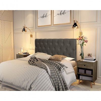 Painel Cabeceira Paris Queen Para Cama Box 1,58 Suede Marrom