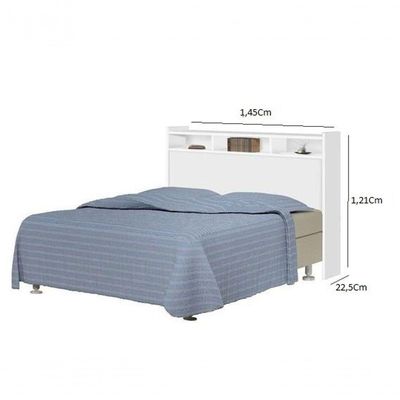 Cabeceira Melissa Casal 1,38cm Branco - Cambel