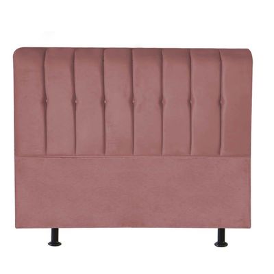 Cabeceira Estofada Kiara 160cm Queen Size Box Quarto Suede Rose Gold - Gat Magazine