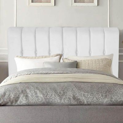 Cabeceira Estofada Kiara 195cm King Size Box Quarto Suede Branco - Gat Magazine