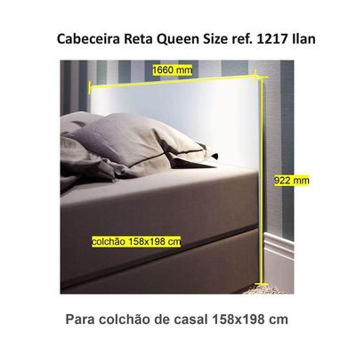 Cabeceira Reta Para Box Casal Queen 1217 Castanho