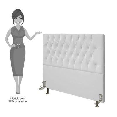 Cabeceira Casal 140Cm Diamante D10Ano Branco