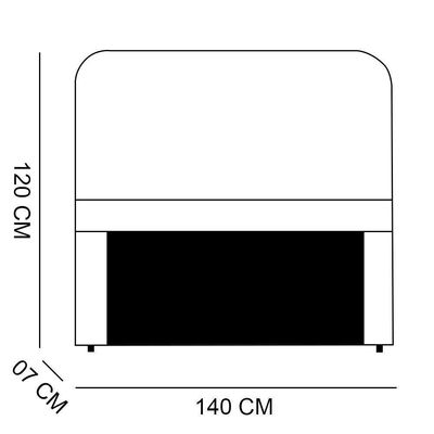 Kit Cabeceira E Calçadeira Baú Casal 1,40m Berlim Suede - Pallazio Cor Marrom