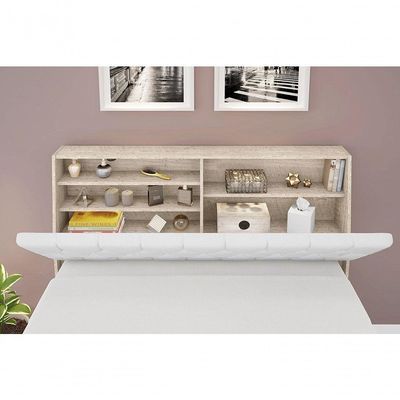 Cabeceira Box Casal 1,38 Amarula Com Painel Class Branco