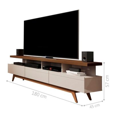 Rack Para Tv Hamal Ii 1.8 Off White Freijó