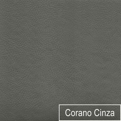 Recamier Heitor 185cm Com Almofada Lado Esquerdo Sintético Cor Cinza/bege