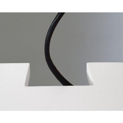Rack Para Tv Suspenso Bancada Com Nicho E Gaveta Branco Laca