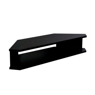 Rack Suspenso Para Tv De Até 43” Aparador Bancada Estante De Canto Preto