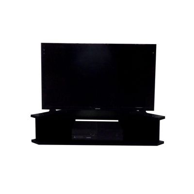 Rack Suspenso Para Tv De Até 43” Aparador Bancada Estante De Canto Preto