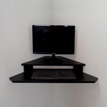 Rack Suspenso Aparador Bancada Estante De Canto Para Computador Monitor Preto