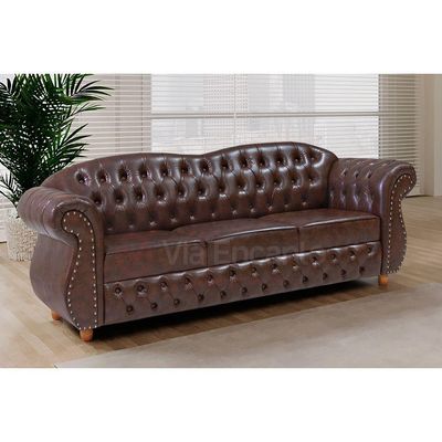 Namoradeira Chesterfield 3 Lugares Merlô Courano Pinhão