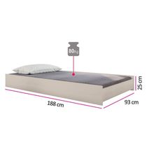 Cama Auxiliar Gavetão Amore Off White