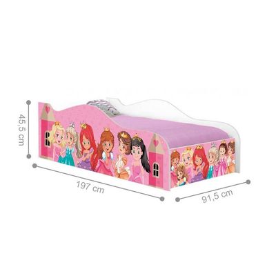 Cama Fun Princesas Solteiro Com Colchão