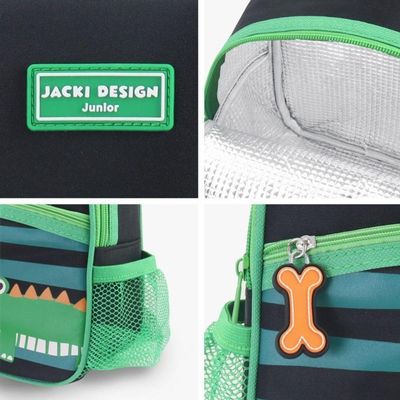 Conjunto De Mochila De Rodinha, Lancheira Térmica, Pote E Garrafa Pimpolhos Verde