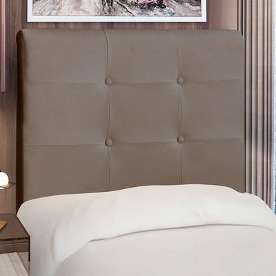 Cabeceira Cama Box Solteiro Luna 90Cm Corano Marrom - Abmaza