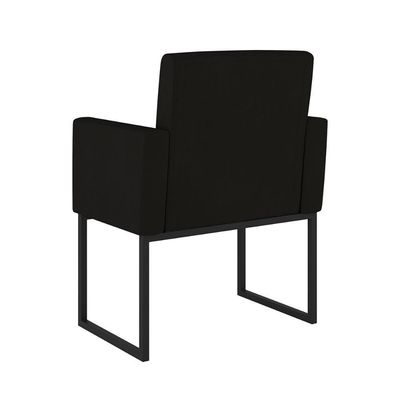Kit Sofá 2 Lugares + 2 Poltronas Para Recepção Sala Balaqui Cor:preto Preto