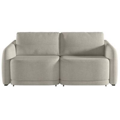 Sofá Cama Para Sala De Estar 2 Lugares 176cm Montserrat K01 Bouclê Bege - Lyam Decor
