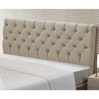 Cabeceira Cama Box Casal King Size Cristal 195Cm Bege