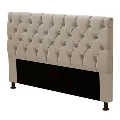 Cabeceira Cama Box Casal King Size Cristal 195Cm Bege