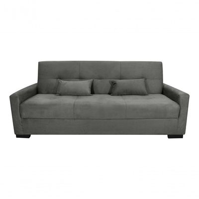 Sofá Cama Lavínia 3 Lugares Suede Cinza Matrix