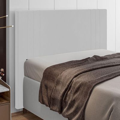Cabeceira Cama Box Casal Queen Size Ferrara 160Cm Branco