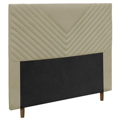 Cabeceira Cama Box Casal King Size Viena 195Cm Bege