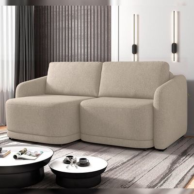 Sofá Cama Para Sala De Estar 2 Lugares 196cm Montserrat K01 Linho Bege - Lyam Decor
