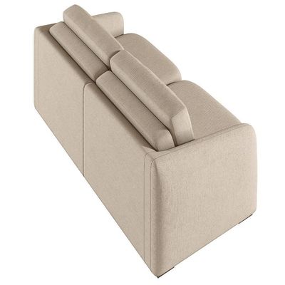 Sofá Cama Para Sala De Estar 2 Lugares 196cm Montserrat K01 Linho Bege - Lyam Decor