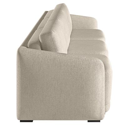 Sofá Cama Para Sala De Estar 3 Lugares 306cm Montserrat K01 Linho Bege - Lyam Decor