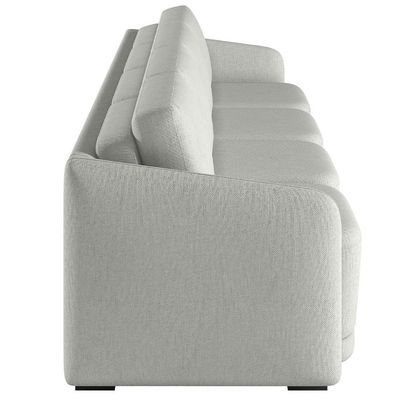 Sofá Cama Para Sala De Estar 4 Lugares 316cm Montserrat K01 Linho Cinza - Lyam Decor