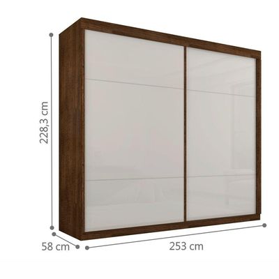 Roupeiro Asteca Duas Portas De Correr Malbec Off White