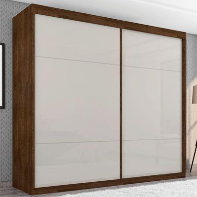 Roupeiro Asteca Duas Portas De Correr Malbec Off White