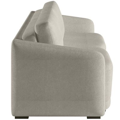 Sofá Cama Para Sala De Estar 3 Lugares 236cm Montserrat K01 Bouclê Bege - Lyam Decor