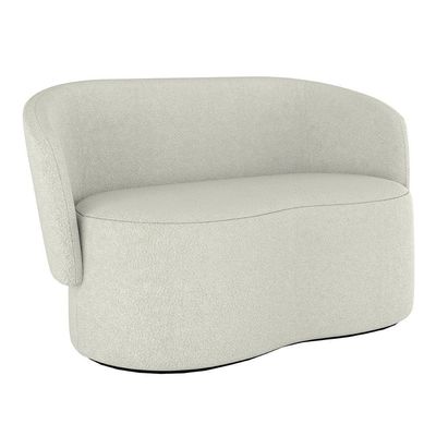 Sofá Orgânico 2 Lugares Bouclê Sala De Estar Balaqui Decor Cor:boucle Bege Boucle Bege