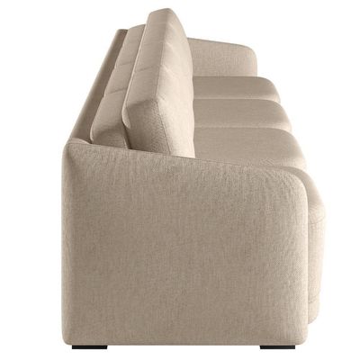 Sofá Cama Para Sala De Estar 5 Lugares 436cm Montserrat K01 Linho Bege - Lyam Decor