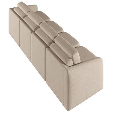 Sofá Cama Para Sala De Estar 5 Lugares 436cm Montserrat K01 Linho Bege - Lyam Decor