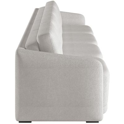 Sofá Cama Para Sala De Estar 4 Lugares 396cm Montserrat K01 Bouclê Creme - Lyam Decor