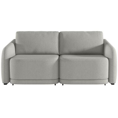 Sofá Cama Para Sala De Estar 2 Lugares 176cm Montserrat K01 Linho Cinza - Lyam Decor