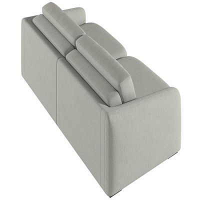 Sofá Cama Para Sala De Estar 2 Lugares 176cm Montserrat K01 Linho Cinza - Lyam Decor