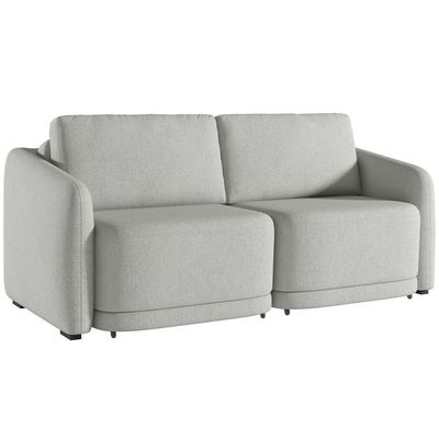 Sofá Cama Para Sala De Estar 2 Lugares 176cm Montserrat K01 Linho Cinza - Lyam Decor