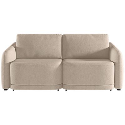 Sofá Cama Para Sala De Estar 2 Lugares 176cm Montserrat K01 Linho Bege - Lyam Decor