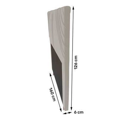 Cabeceira Cama Box Casal Queen Size Lisboa 160Cm Bege