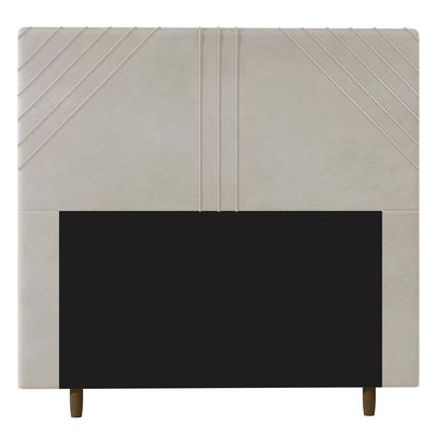 Cabeceira Cama Box Casal Queen Size Lisboa 160Cm Bege